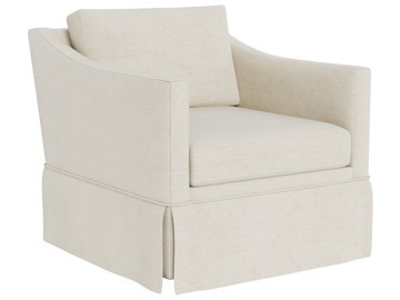 Asher Skirted Swivel Chair - Special Order