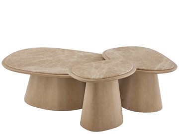 Light Emperador Bunching Tables