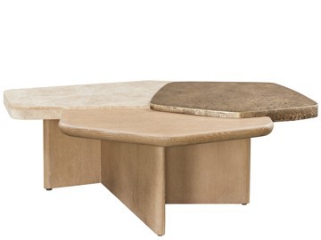 Light Emperador Nesting Tables