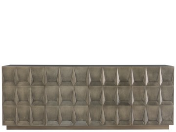 White Copper Credenza