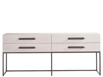 River Rock Metal Base Console